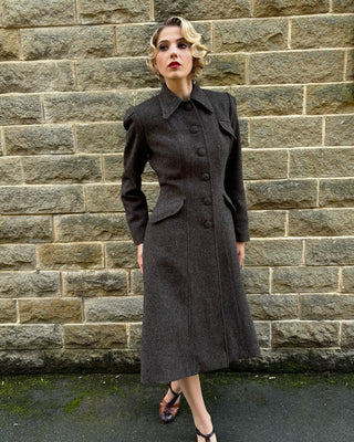 1930s/40s Princess Line Coat in Wool