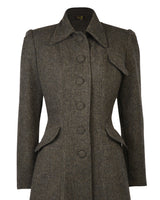 1930s/40s Princess Line Coat in Wool