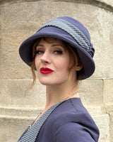 1930s Mayfair Hat - Smoke Steel