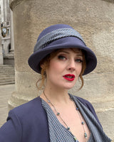 1930s Mayfair Hat - Smoke Steel