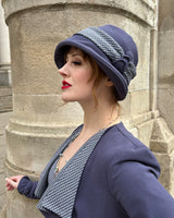 1930s Mayfair Hat - Smoke Steel