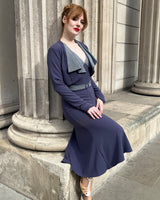 1930s Connie Dress and Crop Jacket - Steel and Check