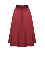 1970s A-line Corduroy Skirt - Wine