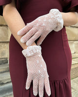 Crochet Gloves - White