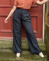 30s Marlene Trousers - charcoal twill