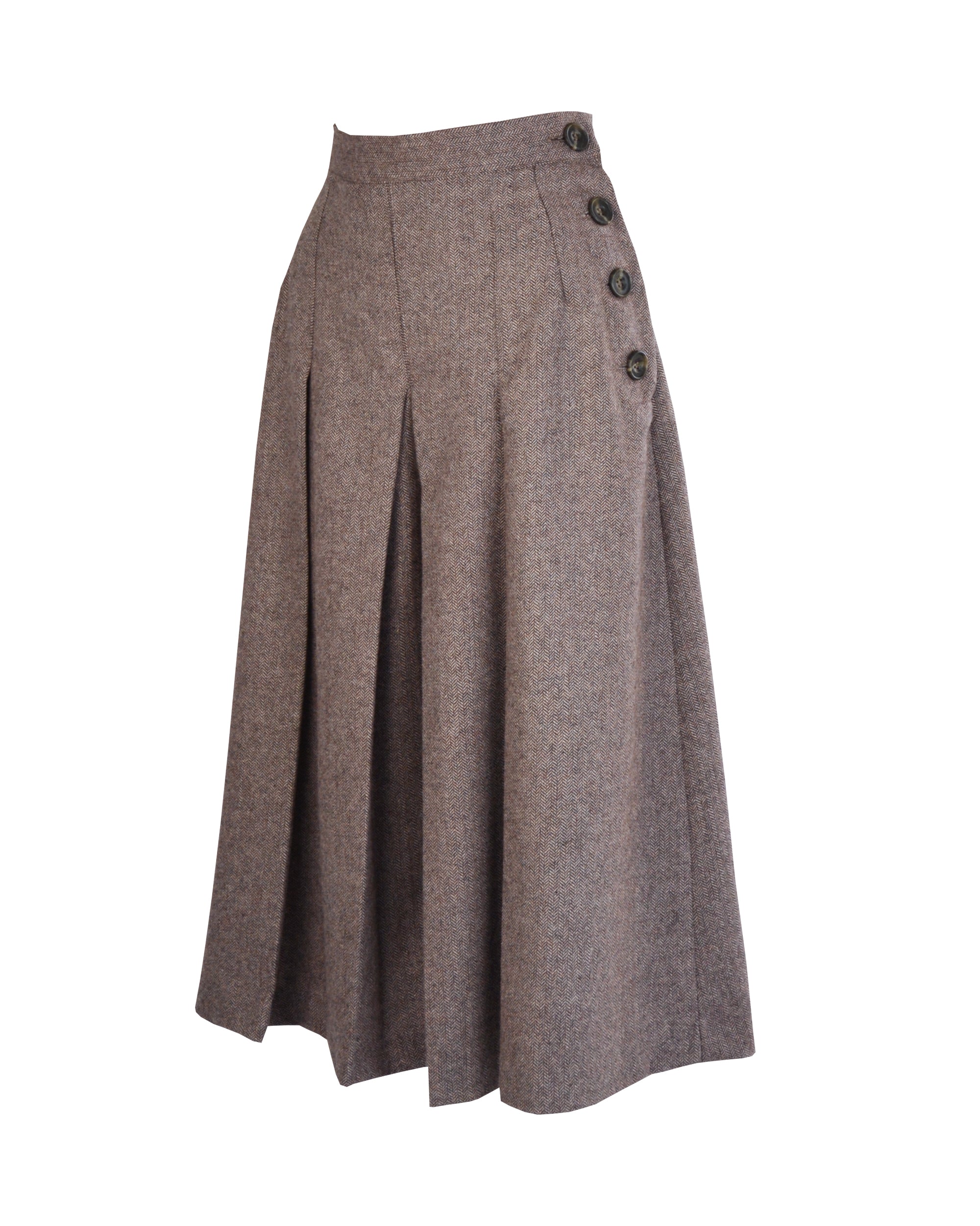 30s Culottes - Brown Herringbone