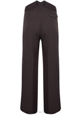 Fishtail Back Trousers - Brown Twill