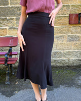 1930s Flutter Skirt - Black