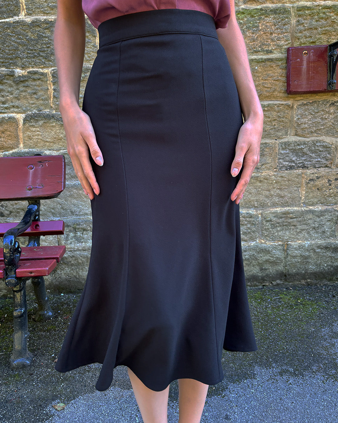 1930s Flutter Skirt - Black