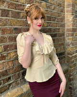 30s Frill Blouse - Antique