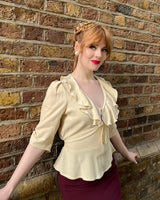 30s Frill Blouse - Antique