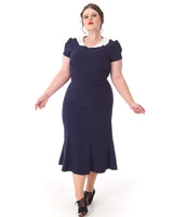 1930s Ginger Dress - Navy