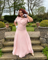 1940s 'Girl Friday' Midi Dress - Blush