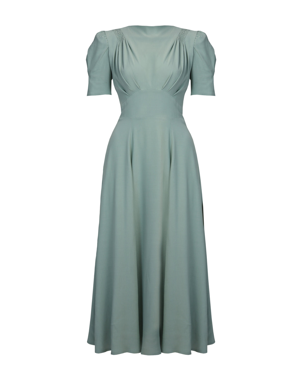 40s 'Girl Friday' Midi Dress - Duck Egg – House of Foxy