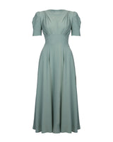 40s 'Girl Friday' Midi Dress - Duck Egg