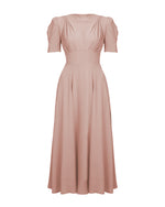 40s 'Girl Friday' Midi Dress - Blush