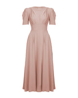 1940s 'Girl Friday' Midi Dress - Blush