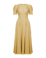 40s 'Girl Friday' Midi Dress - Sahara