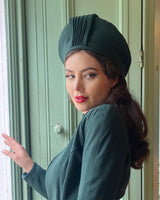 1940s Halo Beret - Bottle