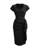 40s Hayworth Dress - Black Crepe