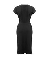 40s Hayworth Dress - Black Crepe