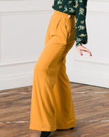 40s Hepburn Pleated Trousers - Mustard