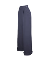 40s Hepburn Pleated Trousers - Steel