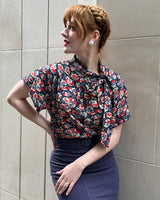 30s Tie Neck Blouse - Jubilee