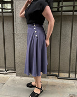 1940s Whirlaway Skirt - Steel