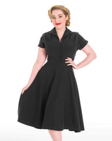 Pretty 40s Hostess Dress in Black