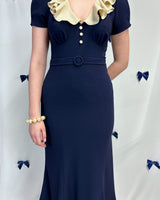 1930s Blondell Dress - Navy