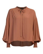 30s Poet Blouse in Burnt Peach