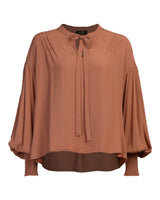 30s Poet Blouse in Burnt Peach