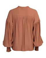 30s Poet Blouse in Burnt Peach