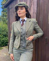 1930s Tailored Jacket - Olive Herringbone