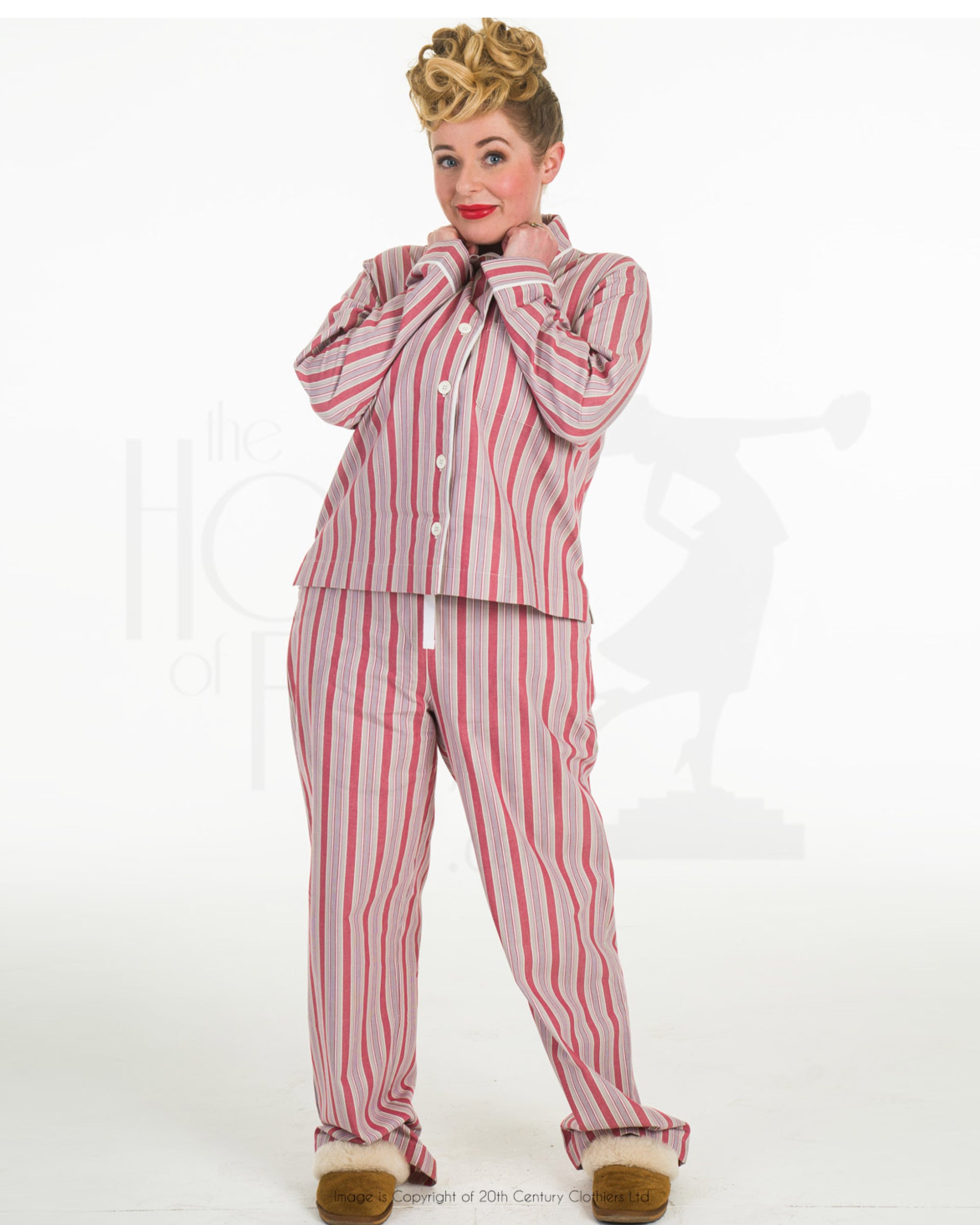 Red striped online pajamas