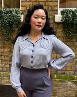 40s Sweetheart Blouse - Lilac