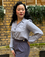 40s Sweetheart Blouse - Lilac