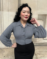 1950s Lola Blouse in Smoke Check