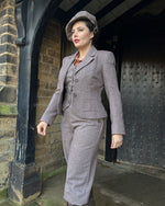 30s Tailored Jacket - Brown Herringbone