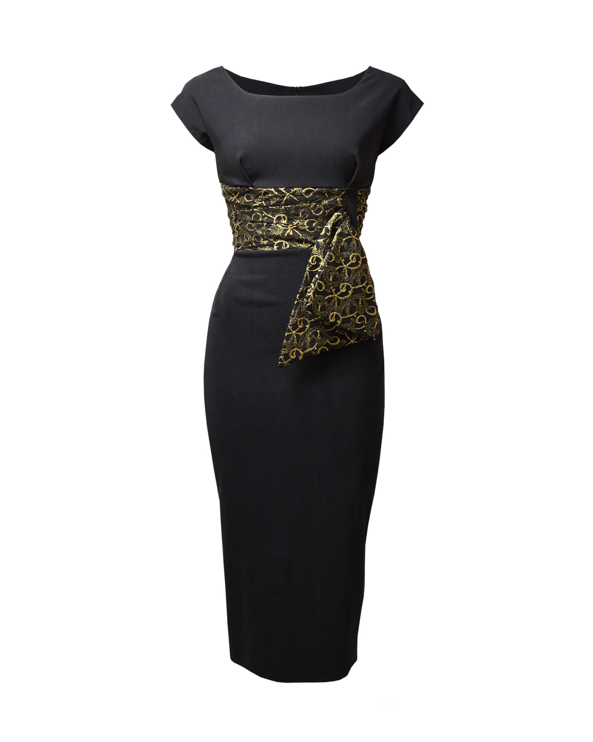 Cocktail dress clearance gold and black