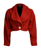 1950s Marilyn Crop Jacket in Red Wool