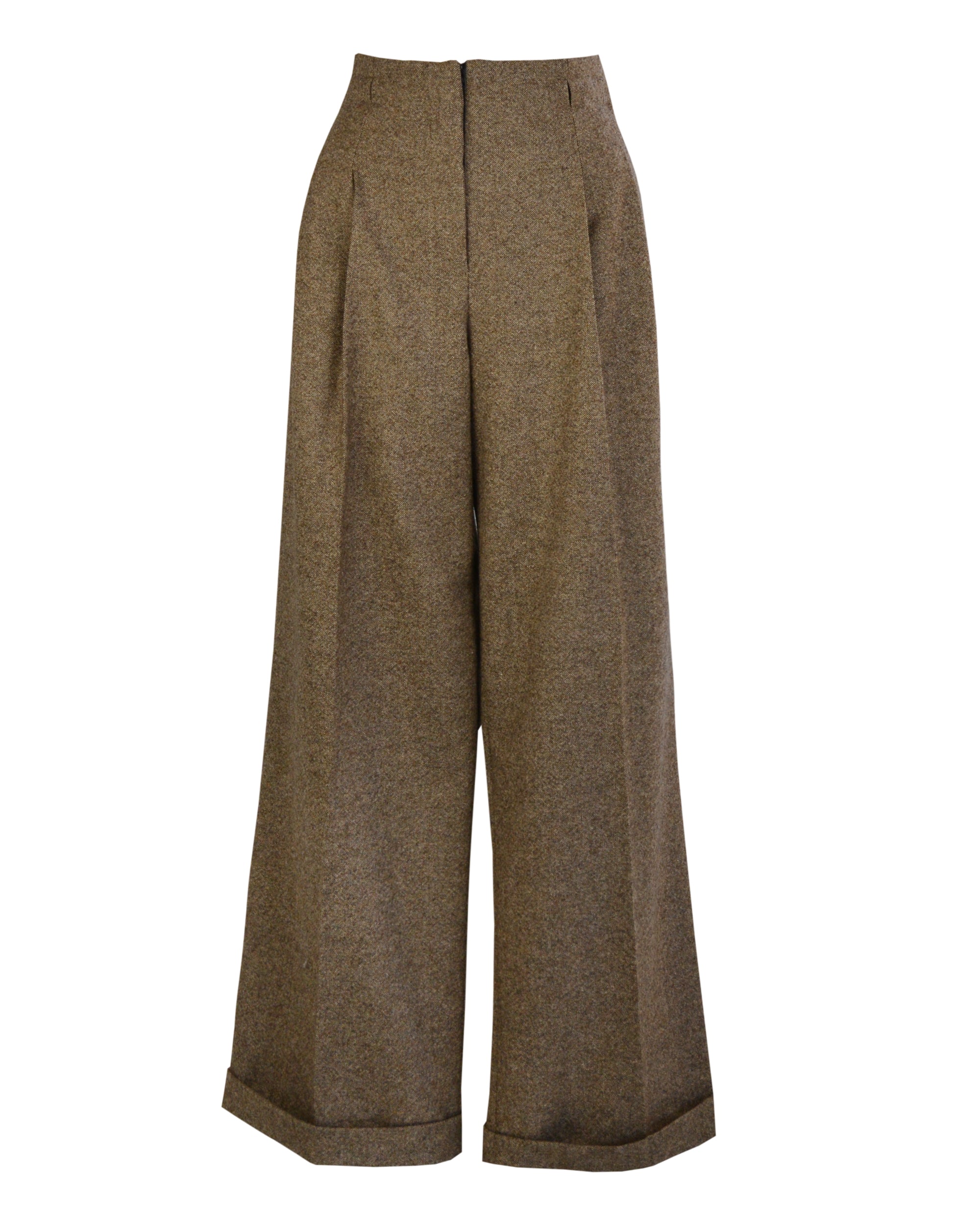 30s Premium Marlene Trousers - Almondine Lambswool