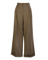 1930s Premium Marlene Trousers - Almondine Lambswool