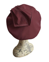 1940s Chevron Beret - brown