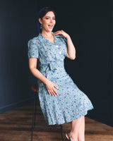 Pretty Retro 40s Shirt Dress - Daisy Dot