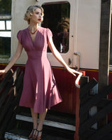 1930s 'Ava' Tea Dress - Plum