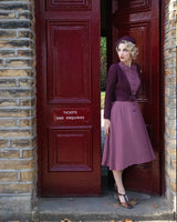 1940s Shirt-waister Dress - Plum