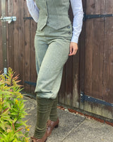 Ladies Plus Fours - Olive Herringbone