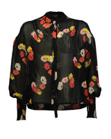 30s Poet Blouse in Poppy Sheer